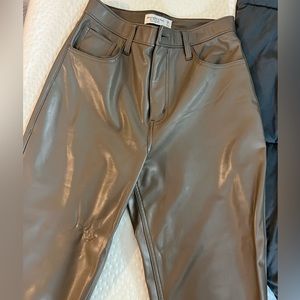 Leather A&f pants